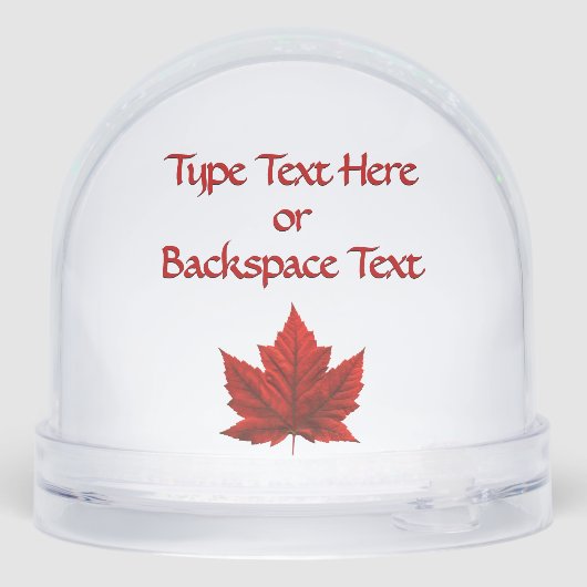 Canada Snow Globe Custom Canada Snow Globes (Arrière)