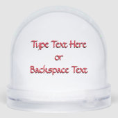 Canada Snow Globe Custom Canada Snowglobe (Arrière)