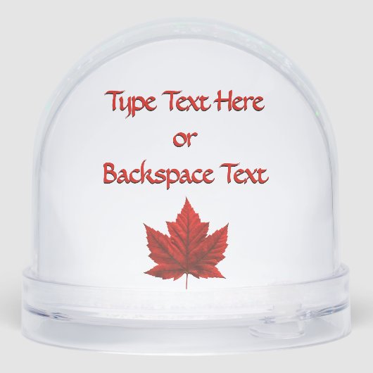 Canada Snow Globe Custom Canada Snowglobe Sneeuwbol (Achterkant)