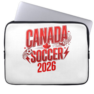 Canada Soccer 2026 Soccer Vet Country Typografie Laptop Sleeve
