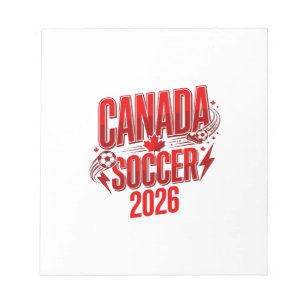 Canada Soccer 2026 Voetbal Vet Land Typografie Notitieblok