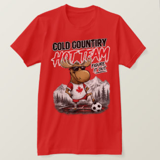 Canada Soccer Fan Grappige Eland T-Shirt