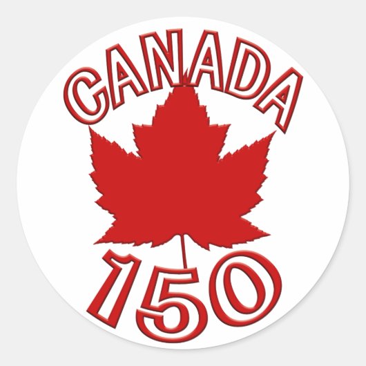 Canada Souvenir 150 Stickers Maple Leaf Stickers (Voorkant)