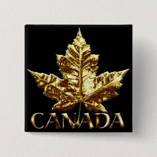 Canada Souvenir Button Gold Canada Buttonnen Gifts