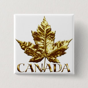 Canada Souvenir Button Gold Canada Buttonnen Gifts