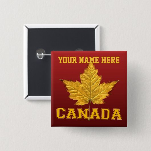 Canada Souvenir Button Varsity Canada Buttonnen Pi (Voorkant /achterkant)