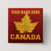 Canada Souvenir Button Varsity Canada Buttonnen Pi (Voorkant)