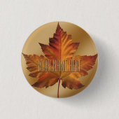 Canada Souvenir Buttonnen Canada Maple Leaf Pin Ronde Button 3,2 Cm (Voorkant)