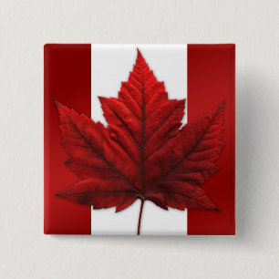 Canada Souvenir Buttonnen Canada Vlag Maple Leaf P Vierkante Button 5,1 Cm