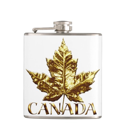 Canada Souvenir Flask Gold Medal Canada Flask Heupfles (Voorkant)