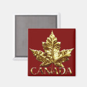 Canada Souvenir Fridge Magnet Gold Canada Gift Magneet (Voorkant / Achterkant)