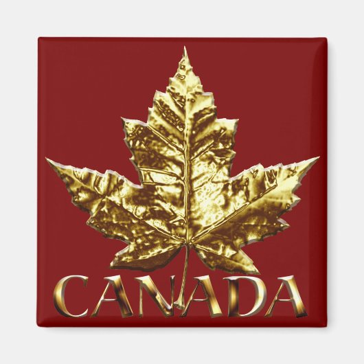 Canada Souvenir Fridge Magnet Gold Canada Gift Magneet (Voorkant)