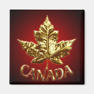 Canada Souvenir Fridge Magnet Gold Maple Leaf Gift Magneet
