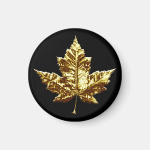 Canada Souvenir Fridge Magnet Gold Maple Leaf Gift Magneet