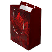 Canada Souvenir Gift Bags Canada Maple Leaf Bag Medium Cadeauzakje (Achterkant Gekanteld)