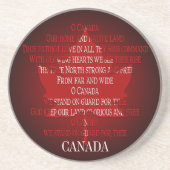 Canada Souvenir Onderzetter Canada Anthem Onderzet (Voorkant)