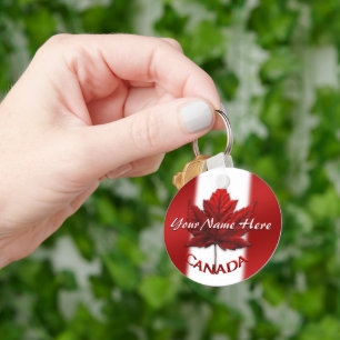 Canada Souvenir Sleutelhanger Gepersonaliseerd Can