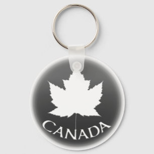 Canada Souvenir Sleutelhanger White Maple Leaf