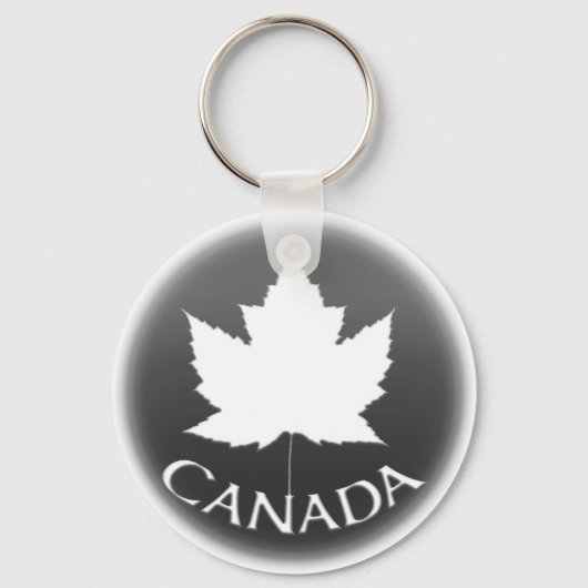 Canada Souvenir Sleutelhanger White Maple Leaf (Voorkant)