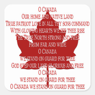 Canada Souvenir Stickers Canadese Anthem Sticker