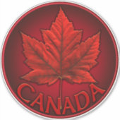 Canada Souvenir Stickers Red Maple Leaf Stickers (Voorkant)