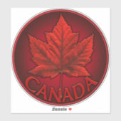 Canada Souvenir Stickers Red Maple Leaf Stickers (Vel)