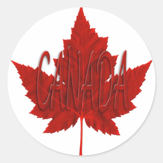 Canada Souvenir Stickers Red Maple Leaf Stickers (Voorkant)