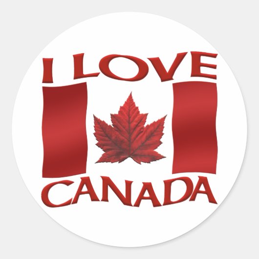 Canada Souvenir Stickers Red Maple Leaf Stickers (Voorkant)