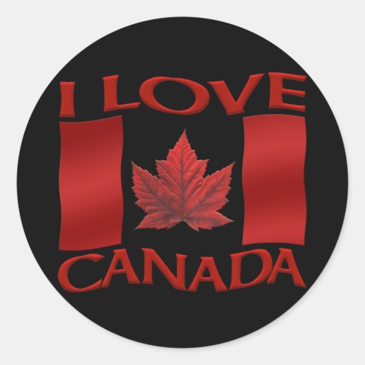 Canada Souvenir Stickers Red Maple Leaf Stickers (Voorkant)