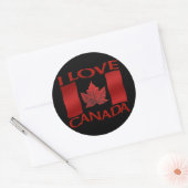 Canada Souvenir Stickers Red Maple Leaf Stickers (Envelop)