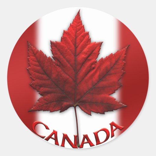 Canada Souvenir Stickers Red Maple Leaf Stickers (Voorkant)