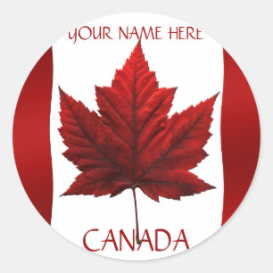 Canada Souvenir Stickers Red Maple Leaf Stickers