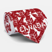 Canada Souvenir Stropdas Red Maple Leaf Stropdas (Opgerold)