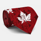 Canada Souvenir Stropdas Red Retro Mapleleaf Canad (Opgerold)