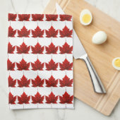 Canada Souvenir Towel Canada Maple Leaf Tea Towels Theedoek (Quarter Fold)