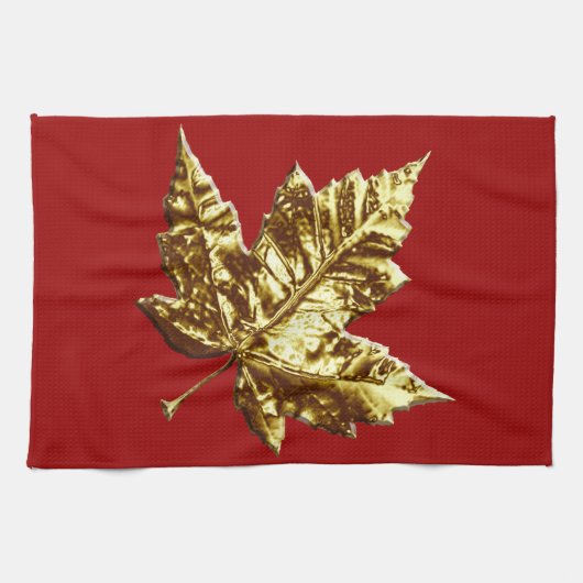 Canada Souvenir Towel Gold Canada Tea Towel Theedoek (Horizontaal)