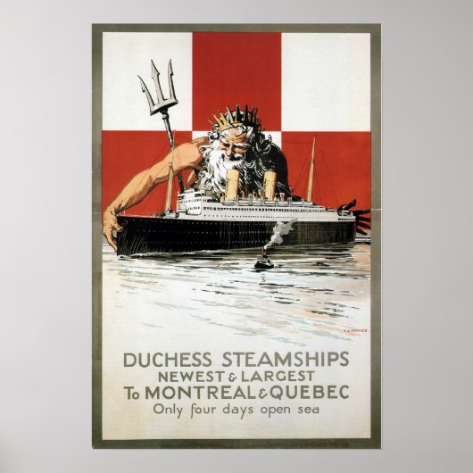  Canada Steamship Travel Poster (Voorkant)