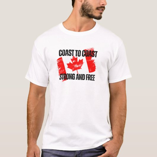 Canada Sterk en vrij Canadese AF T-shirt (Voorkant)