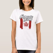 Canada Sterk Rood & Wit Canadese Vlag Maple Leaf T-shirt (Voorkant)