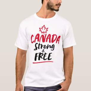 CANADA Sterk & Vrij Esdoornblad Canadese Trots T-shirt