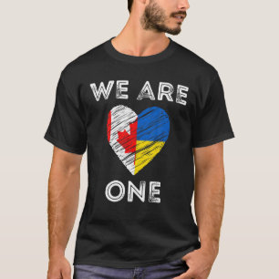 Canada steunt Oekraïne We zijn één liefdeshartvlag T-shirt