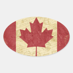 Canada-Stickers Ovale Sticker