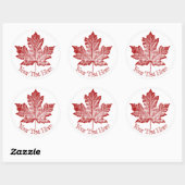 Canada Stickers Personalized Maple Leaf Stickers (Vel)