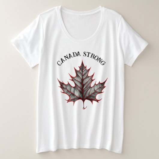 Canada Strong Grote Maat T-shirt (Design voorkant)