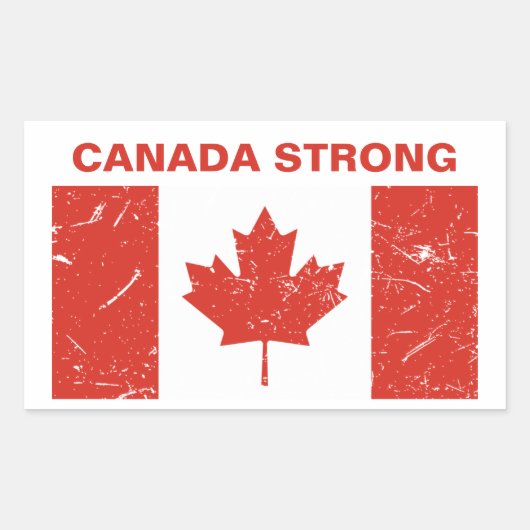 Canada Strong Rechthoekige Sticker (Voorkant)