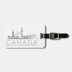 Canada Stylized Skyline Bagagelabel