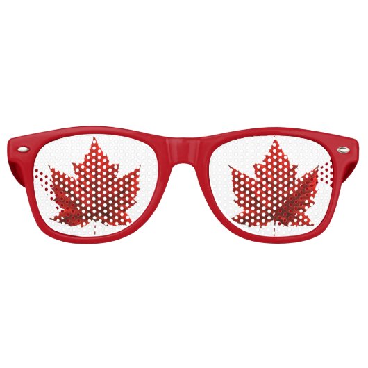 Canada Sunbril Fun Canada Souvenir Costume Gift Retro Zonnebril (Voorkant)