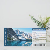 Canada Surprise Trip boarding Pass Cicket (Staand voorkant)