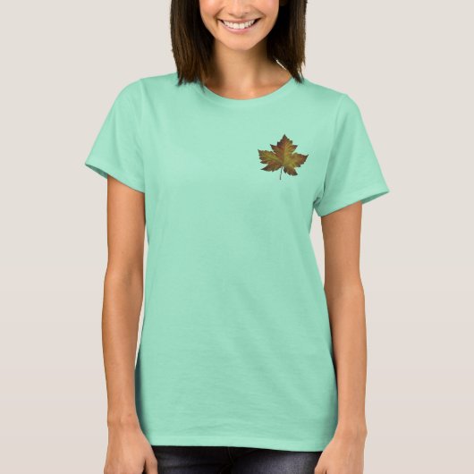 Canada Sweatshirt Gold Maple Leaf Women's Shirt (Voorkant)