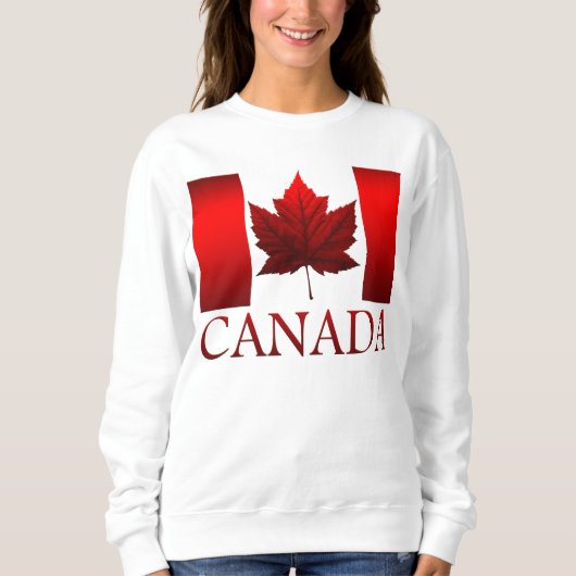Canada Sweatshirt Women's Canada Flag Shirt Custom (Voorkant)